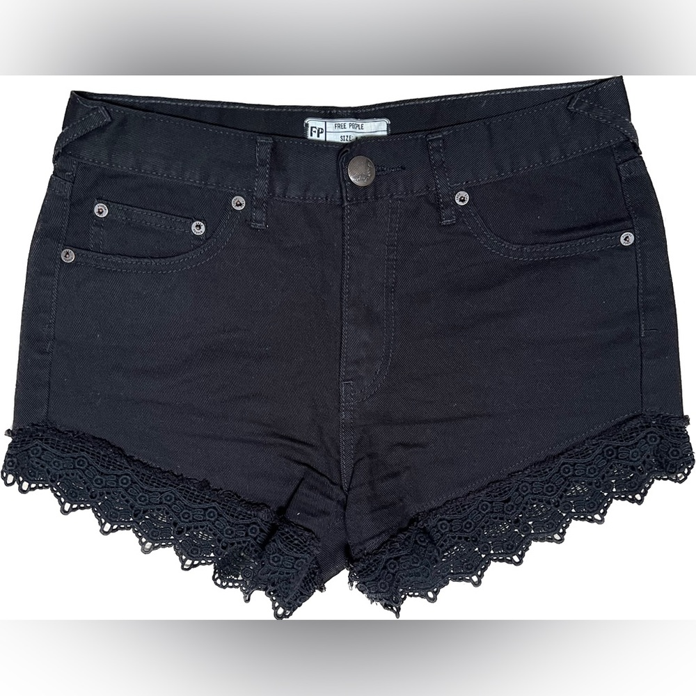 Free People | Black Lace Shorts